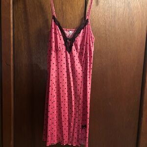 NWOT Pink Lace Trim Nightgown L